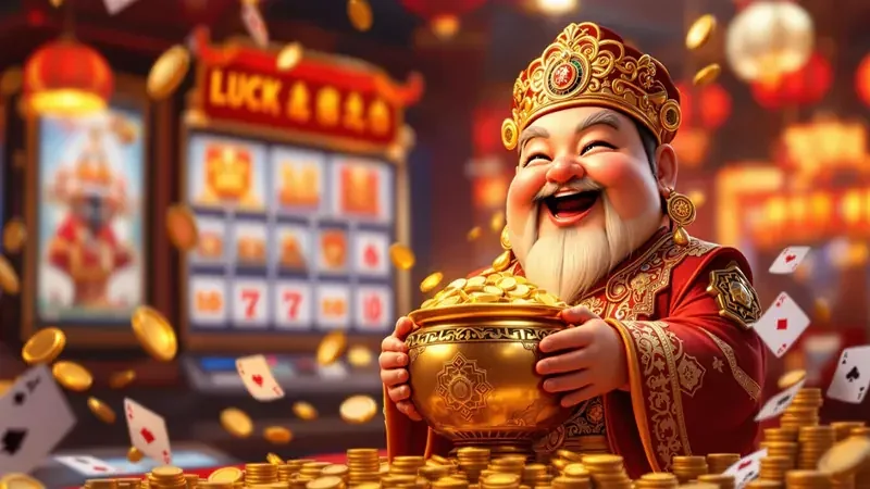 Reel dan simbol warna-warni pada permainan slot MARINA77